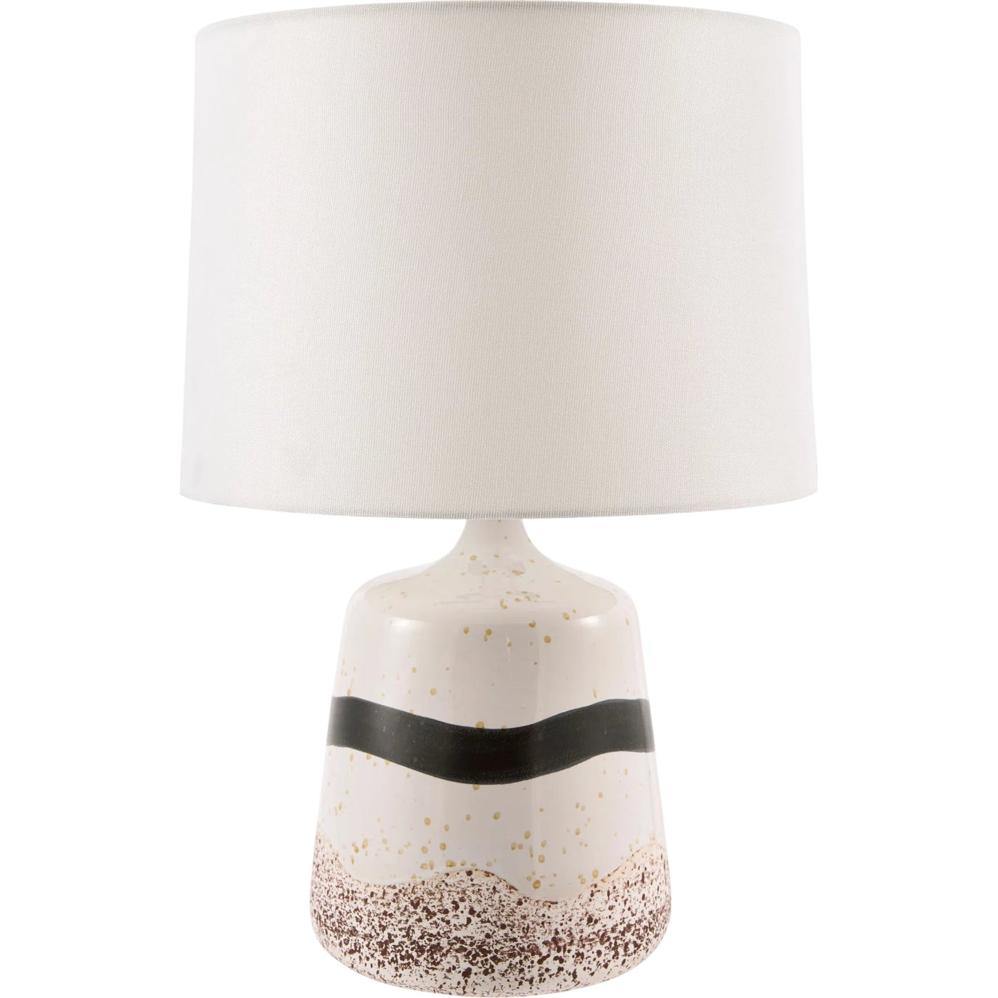000 SI-2631663 | Primary Silo | Korin Accent Table Lamp by Livabliss in brown, metallic nickel, black, white, translucent and painted, glazed. Made from ceramic, linen, plastic in a unique style.