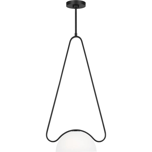 Nido Medium Pendant by Visual Comfort & Co. in midnight black. Made from steel in a modern style.