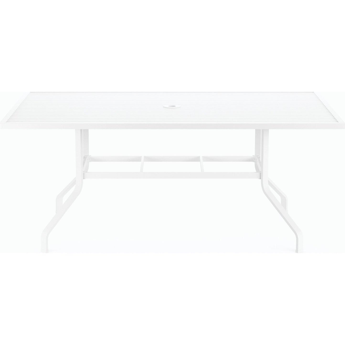 002 SI-2167205 | Additional Silo | Bristol Outdoor 72" Rectangular Dining Table by Sunset West in white. Made from aluminum in a modern style.
