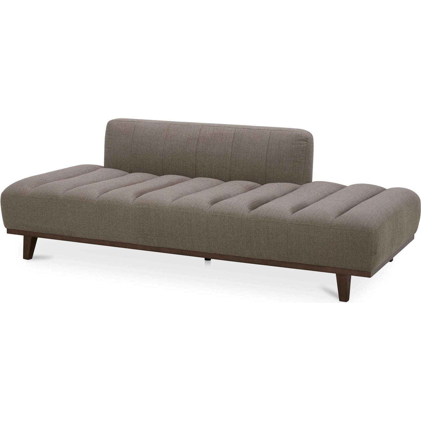 006 SI-2441311 | Additional Silo | Bennett Daybed by Moe's Home Collection in taupe. Made from 95% polyester, 5% nylon, solid wood, plywood, high density foam, polyfill cushions, plastic black legs in a unique style.