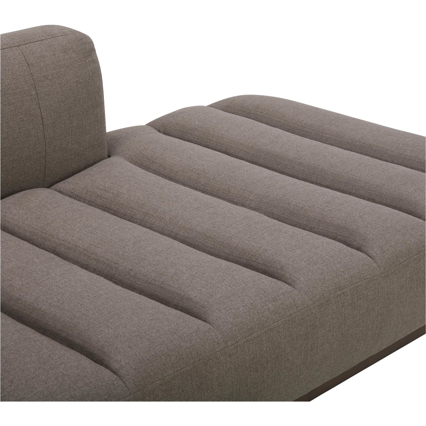 008 SI-2441311 | Additional Silo | Bennett Daybed by Moe's Home Collection in taupe. Made from 95% polyester, 5% nylon, solid wood, plywood, high density foam, polyfill cushions, plastic black legs in a unique style.