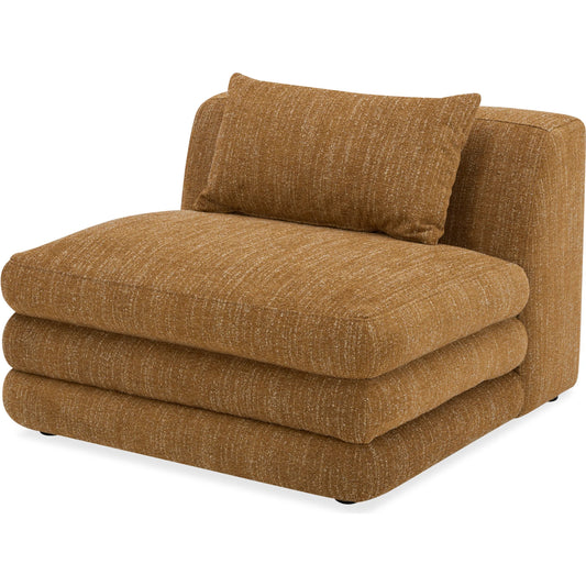 Lowtide Slipper Chair by Moe's Home Collection in surie shadow. Made from upholstery: 80% polyester, 20% acrylic, solid wood, plywood frame, foam seat in a transitional style.