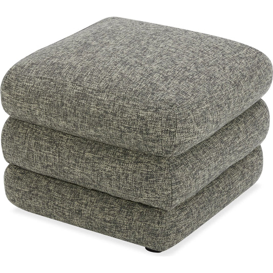 Lowtide Stool Stone by Moe's Home Collection in tweed. Made from upholstery: 100% polyester, solid wood, plywood frame, foam seat in a unique style.