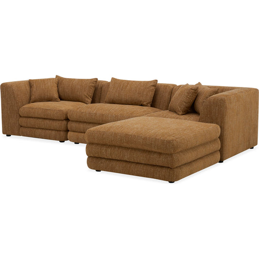 001 SI-2253836 | Primary Silo | Lowtide Lounge Modular Sectional by Moe's Home Collection in warm white. Made from upholstery: 100% polyester, solid wood, plywood frame, foam seat in a transitional style.