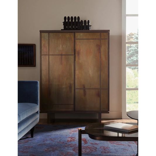 Shoji Bar Cabinet by Hooker Furniture in dark wood. Made from unique in a modern style.