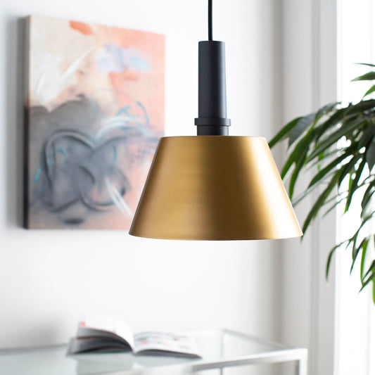 Kori Ceiling Light - 23300 by Surya in metallic brass, black, gray and charcoal. Made from metal in a modern style.