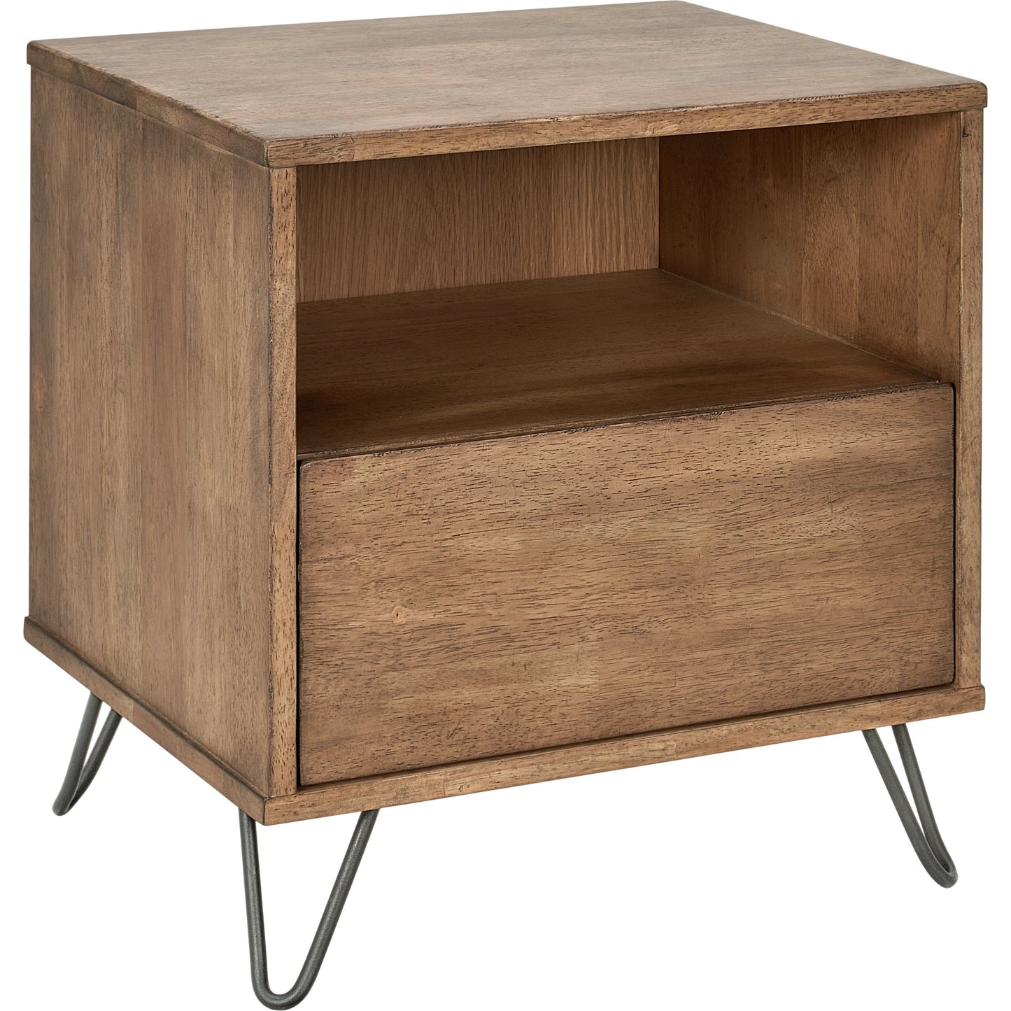 001 SI-2130632 | Primary Silo | Zest 1-Drawer Nightstand by Zest in washed oak. Made from mdf, partical board in a modern style.