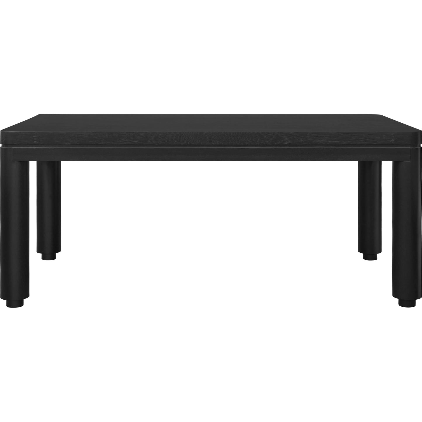 003 SI-2164707 | Closeup | Kisco Dining Table - 530614 by Surya in top: black, base: black and paintedblackenedraw. Made from wood veneer, mdf, rubber wood in a modern style.