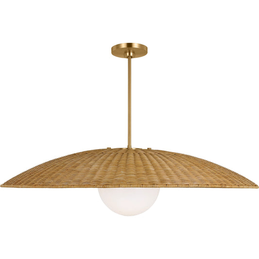 Mari Grand Pendant by Visual Comfort & Co. in burnished brass. Made from unique in a rustic style.