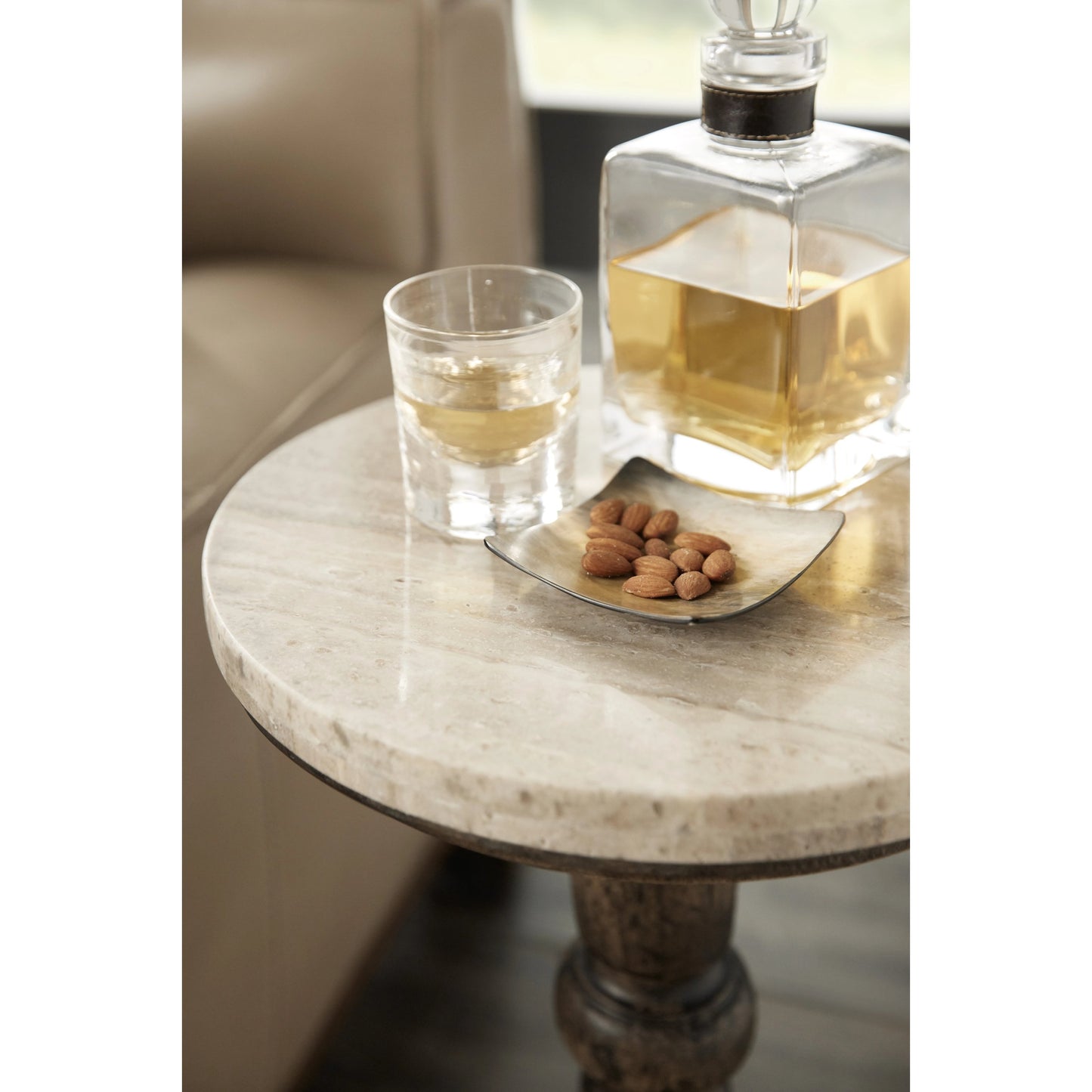 006 SI-1749063 | Lifestyle | La Grange Rabbs Prairie Martini Table by Hooker Furniture in dark flemish. Made from resin, stone in a traditional style.