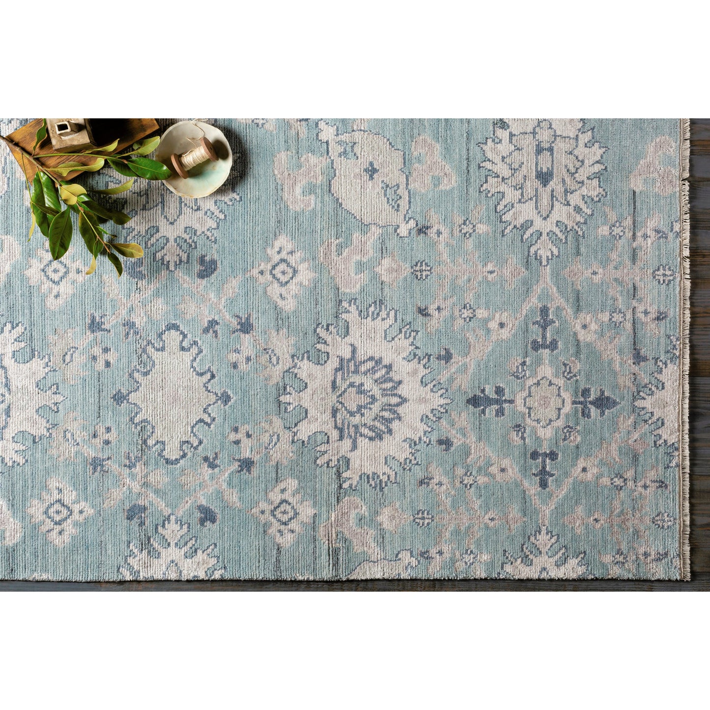 006 SI-1884353 | Lifestyle | Kushal Rug - 26070 by Surya in pale blue, gray, denim, ink blue. Made from unique in a unique style.