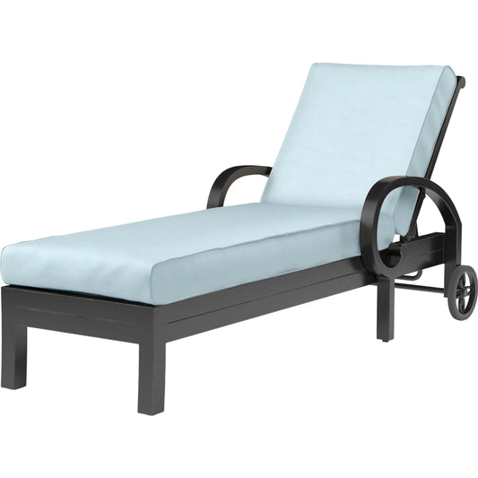 001 SI-2513664 | Primary Silo | Monterey Outdoor Chaise Lounge by Sunset West in browns. Made from aluminum in a cottage & farmhouse style.