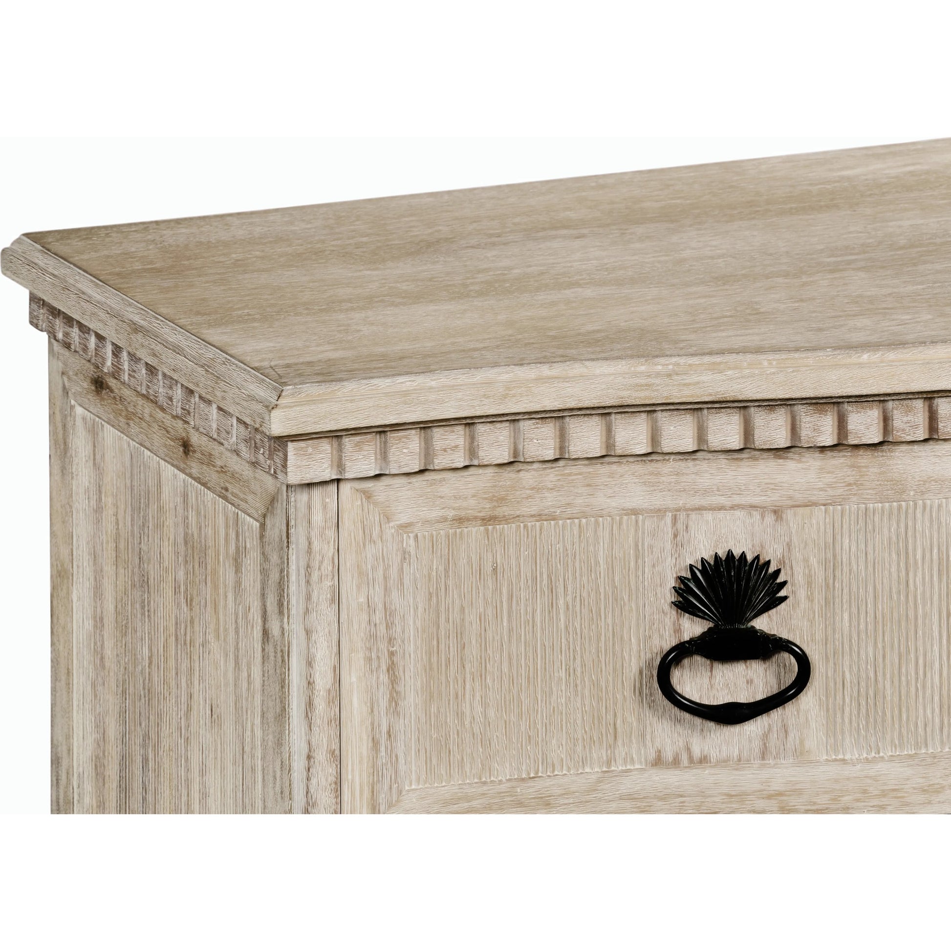 William Yeoward Bickerton 3 Drawer Dresser by Jonathan Charles in white and washed acacia. Made from acacia in a cottage & farmhouse style.