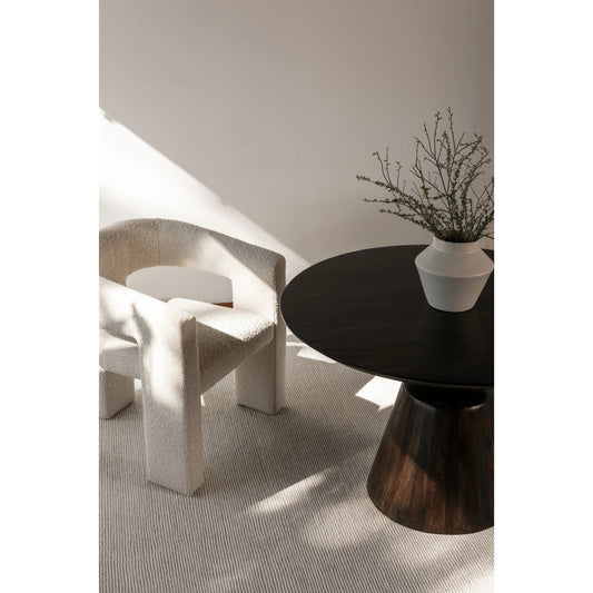 Myron Dining Table by Moe's Home Collection in dark brown. Made from solid sheesham in a modern style.