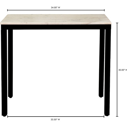 Parson Mini Desk by Moe's Home Collection in white. Made from marble, iron, mdf in a modern style.