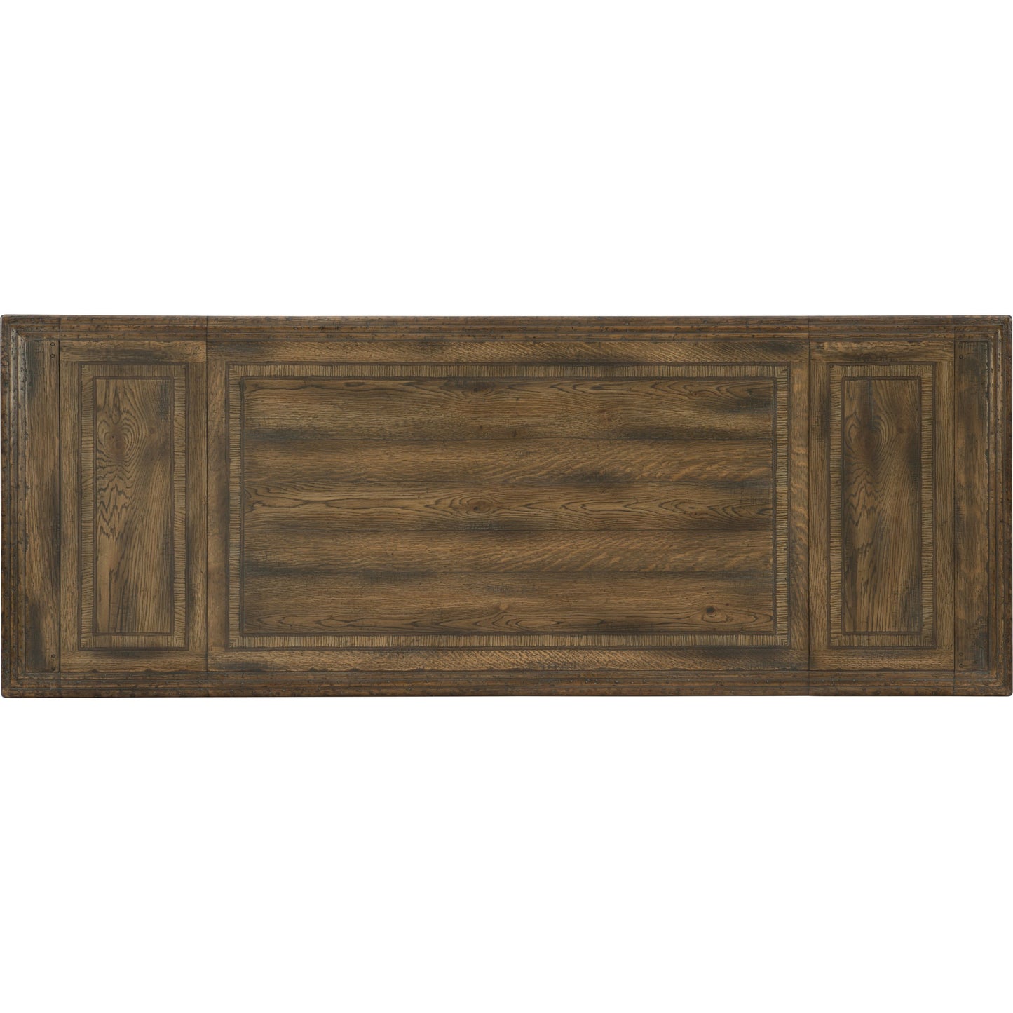002 SI-1748352 | Additional Silo | Balcones Friendship Table by Hooker Furniture in saddle brown, anthracite black. Made from white oak, walnut veneers with resin, cedar in a traditional style.