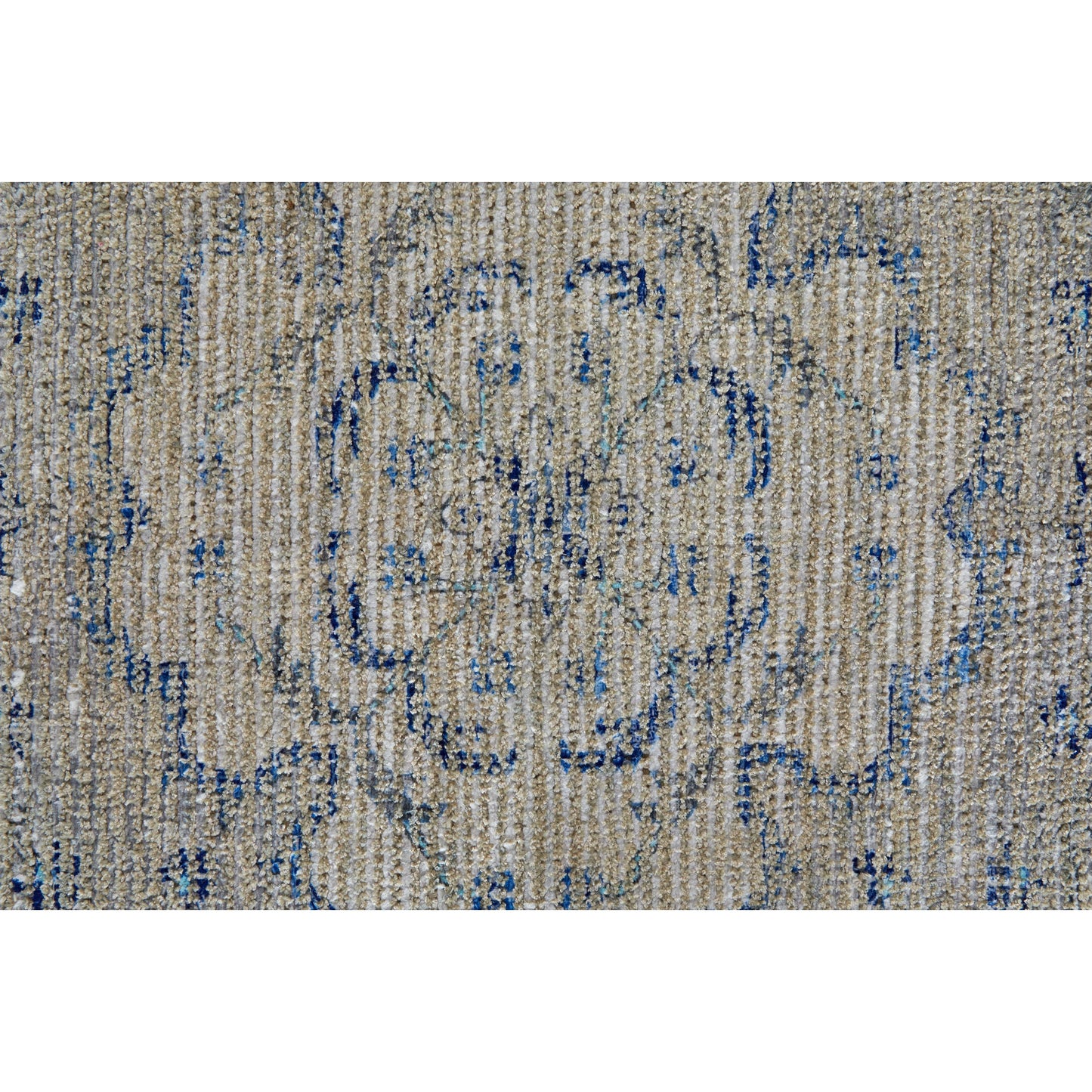 016 SI-1753693,SI-1753696 | Closeup | Caldwell Transitional Rug - 8108F by Feizy in gray, blue, ivory. Made from wool, viscose in a unique style.