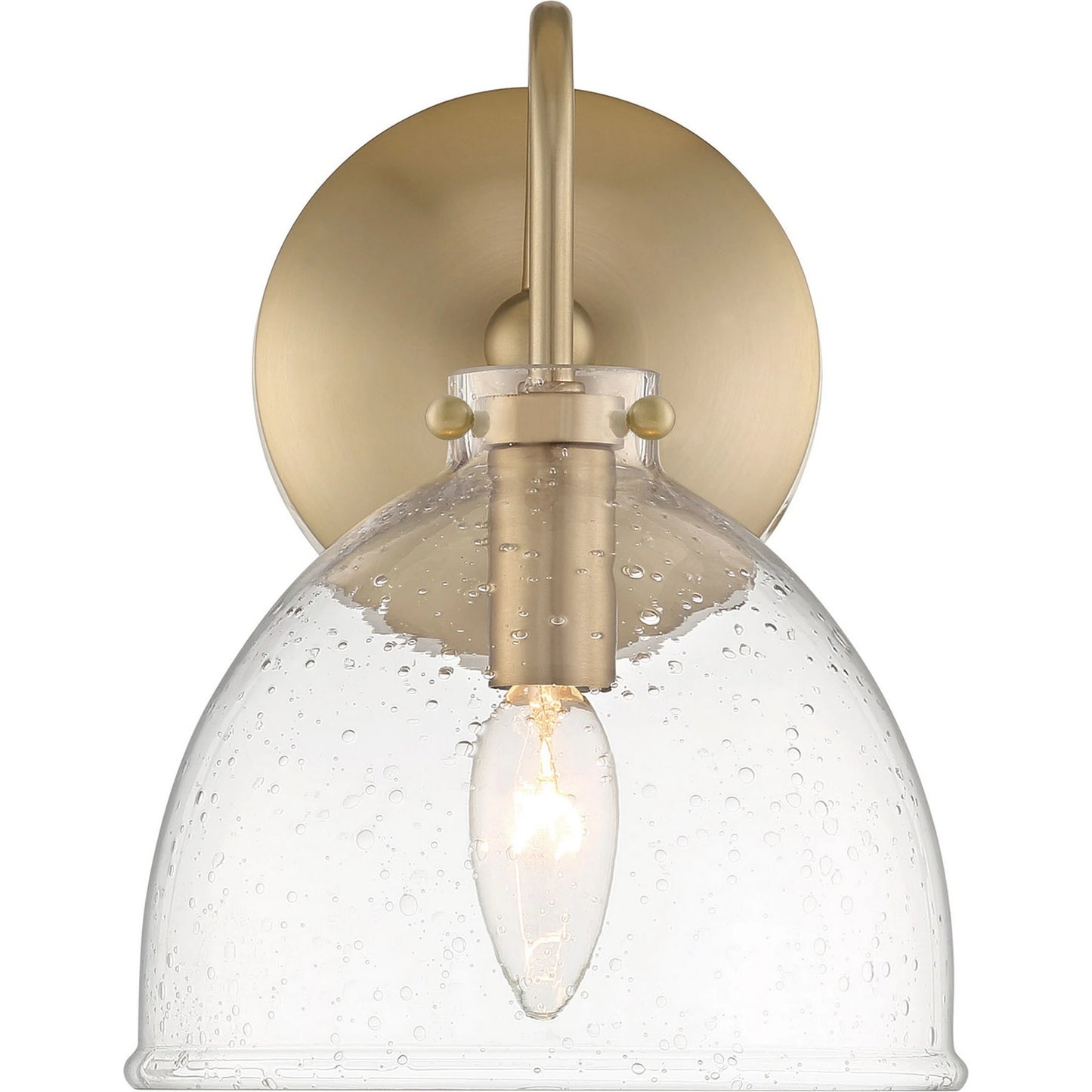 003 SI-1966001 | Additional Silo | Quinn Seeded Glass 1-Light Wall Sconce by Lumanity. Made from metal, glass in a transitional style.