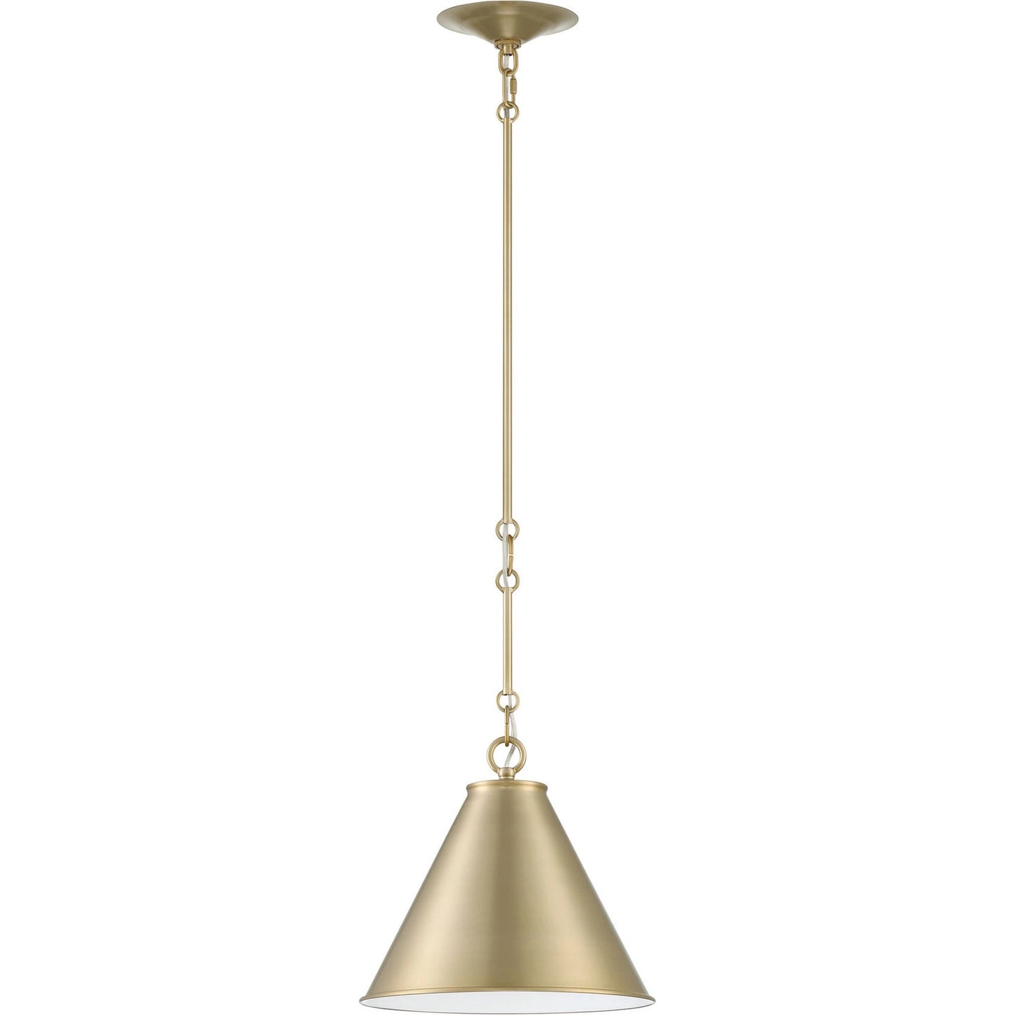 001 SI-1965986 | Additional Silo | Lincoln Tapered Metal 11" Dome Pendant Light by Lumanity in antiqued brass. Made from metal in a modern style.