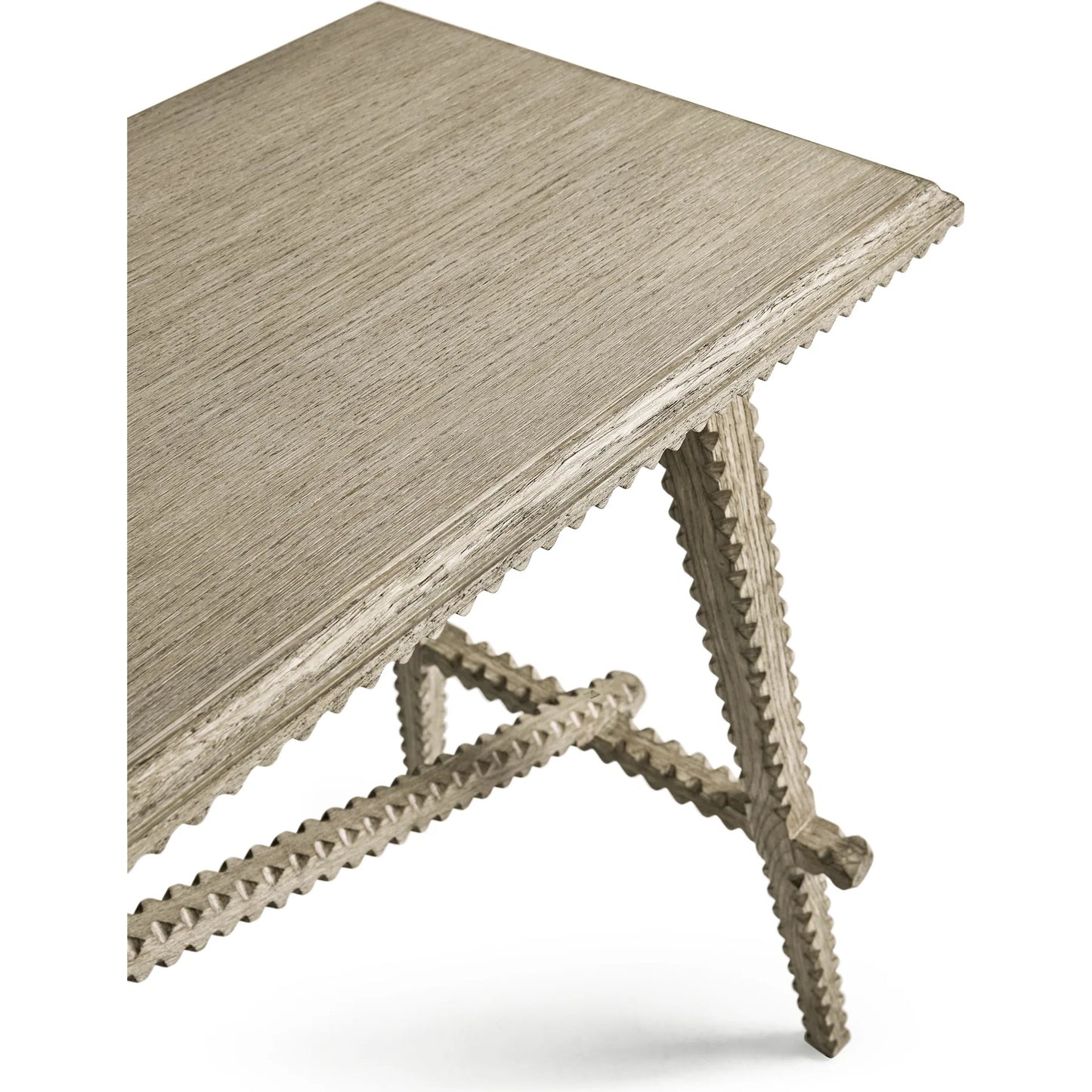 006 SI-2252697 | Closeup | Stratford Console Table by Jonathan Charles in grey and greyed oak. Made from oak, oak veneer in a transitional style.