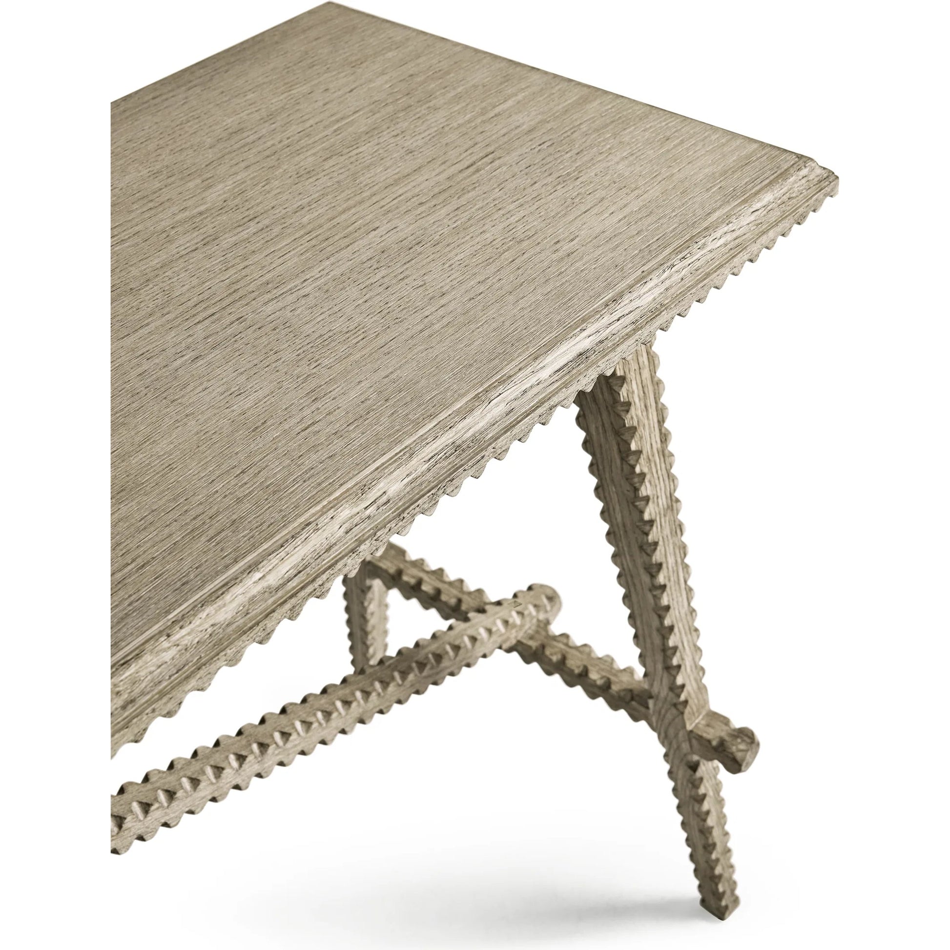Stratford Console Table by Jonathan Charles in grey and greyed oak. Made from oak, oak veneer in a transitional style.