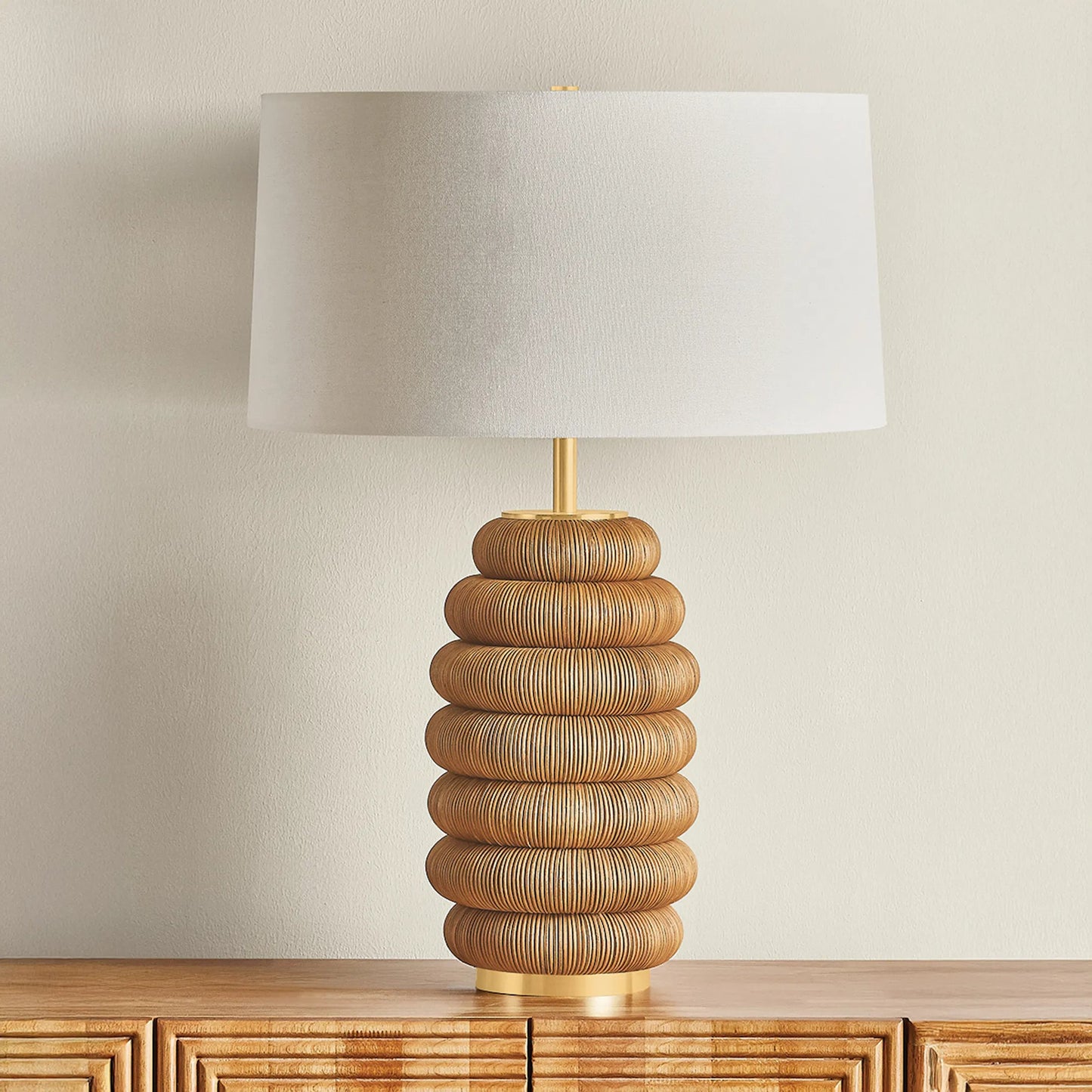 002 SI-2472496 | Lifestyle | Winbrook Table Lamp by Hudson Valley in aged brass. Made from unique in a rustic style.