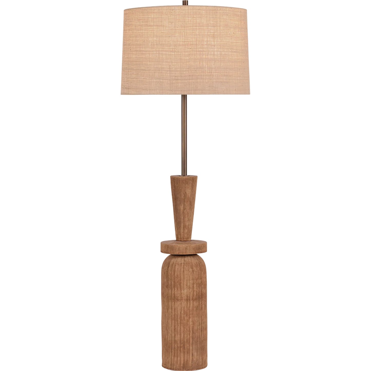 001 SI-2374356 | Primary Silo | Kinloch Floor Lamp by Hudson Valley in bronze leaf, ceramic ash brown. Made from ceramic in a transitional style.