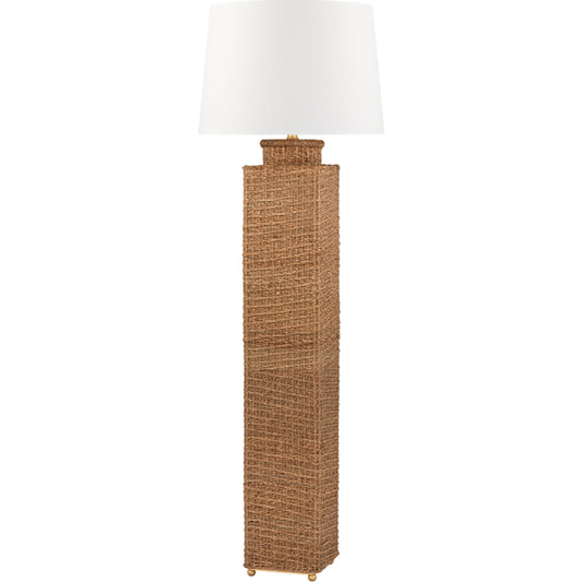 001 SR-914831 | Primary Silo | Weaver Floor Lamp by Hudson Valley in gold leaf. Made from steel in a coastal style.