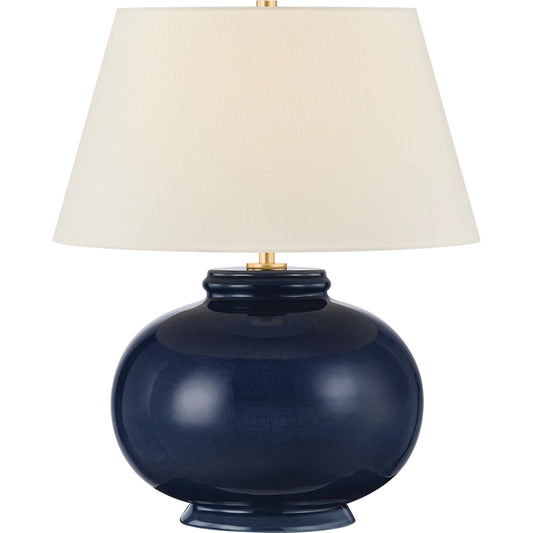 001 SI-2544235 | Primary Silo | Moodus Table Lamp by Hudson Valley in aged brass, ceramic parrish blue. Made from ceramic in a unique style.