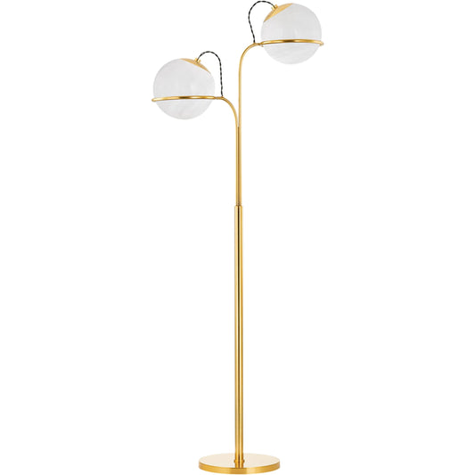 001 SI-2335762 | Primary Silo | Hingham Floor Lamp by Hudson Valley in aged brass. Made from steel in a modern style.