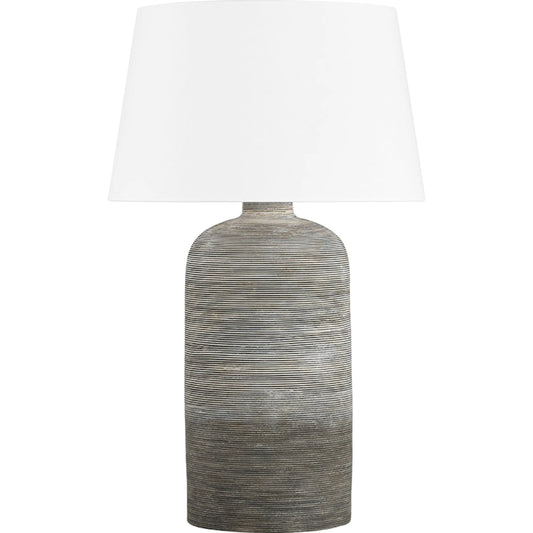 Sutton Manor Table Lamp by Hudson Valley in aged brass, ceramic cream shadow. Made from ceramic in a modern style.