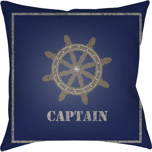 Captain Pillow - 24733 by Livabliss. Made from front: 100% polyester, back: 100% polyester in a coastal style.