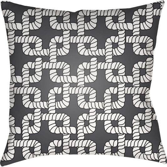 Rope II Pillow - 11956 by Livabliss. Made from front: 100% polyester, back: 100% polyester in a coastal style.
