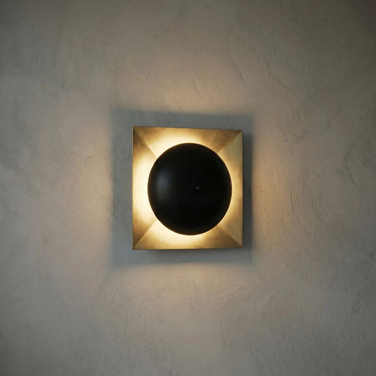 Agila Sconce by Noir in brass. Made from metal in a modern style.