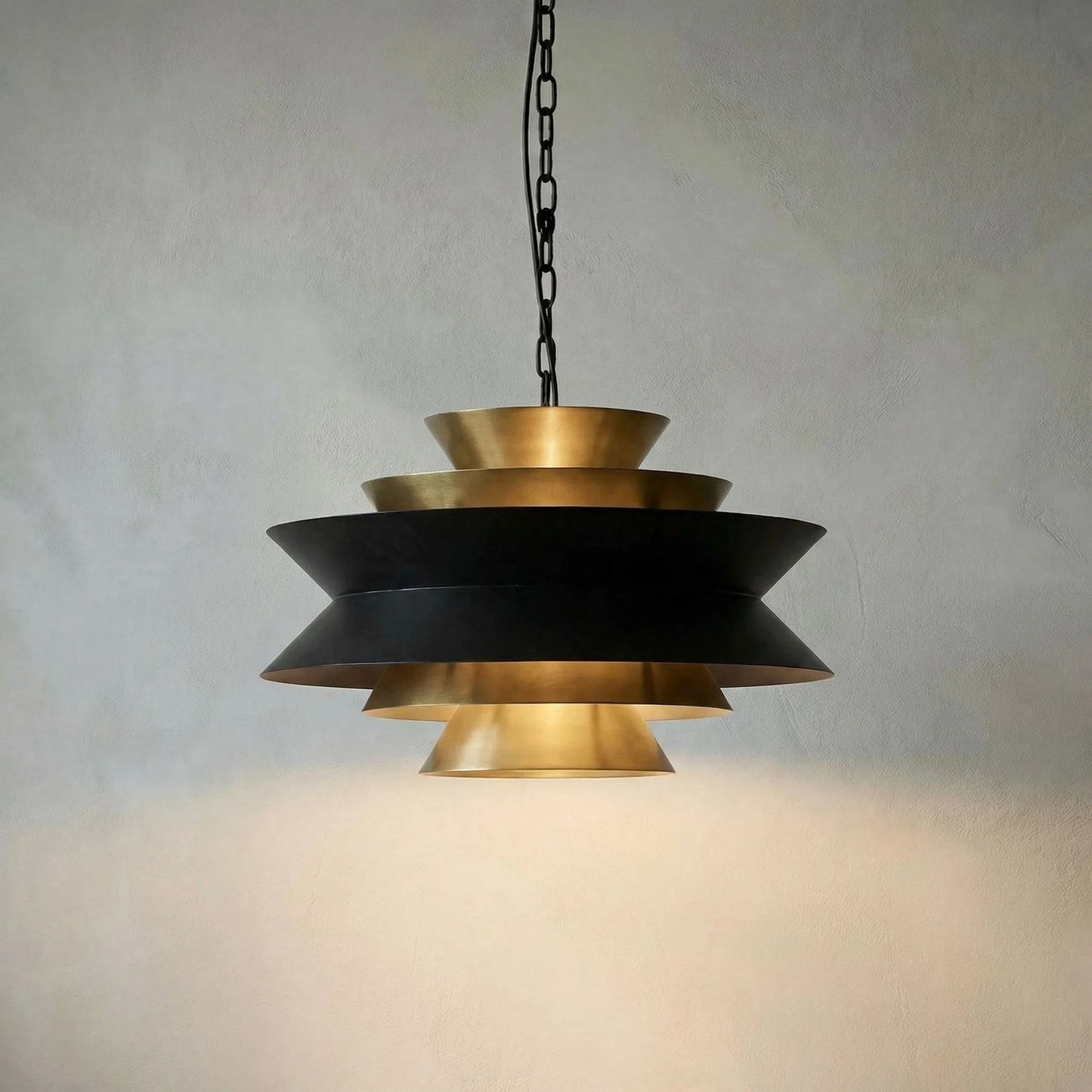 004 SI-1707268 | Lifestyle | Orion Pendant by Noir in black metal, brass. Made from metal in a modern style.