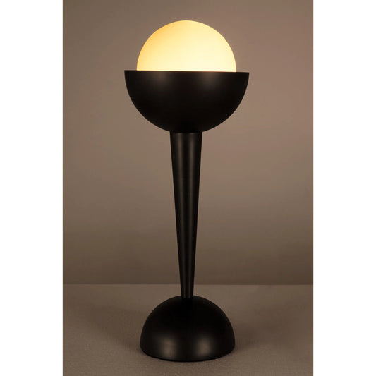 Sunday Morning Lamp by Noir in matte black. Made from industrial iron, frosted glass in a modern style.