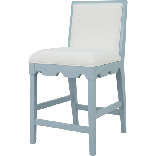 Lanister Square Back Counter Stool by Worlds Away. Made from solid wood in a transitional style.