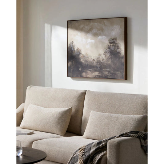 Lassen Framed Art by Surya in brown, sage, beige and hand painted. Made from canvas, polystyrene in a traditional style.