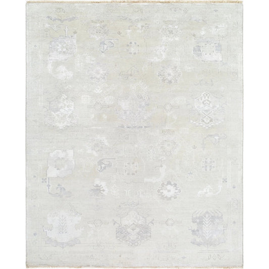 Le Blanc Rug - 496548 by Surya in ivory, sage, dove gray, misty blue, sandstone. Made from face: 70% viscose, 30% wool, warp: 100% cotton in a unique style.