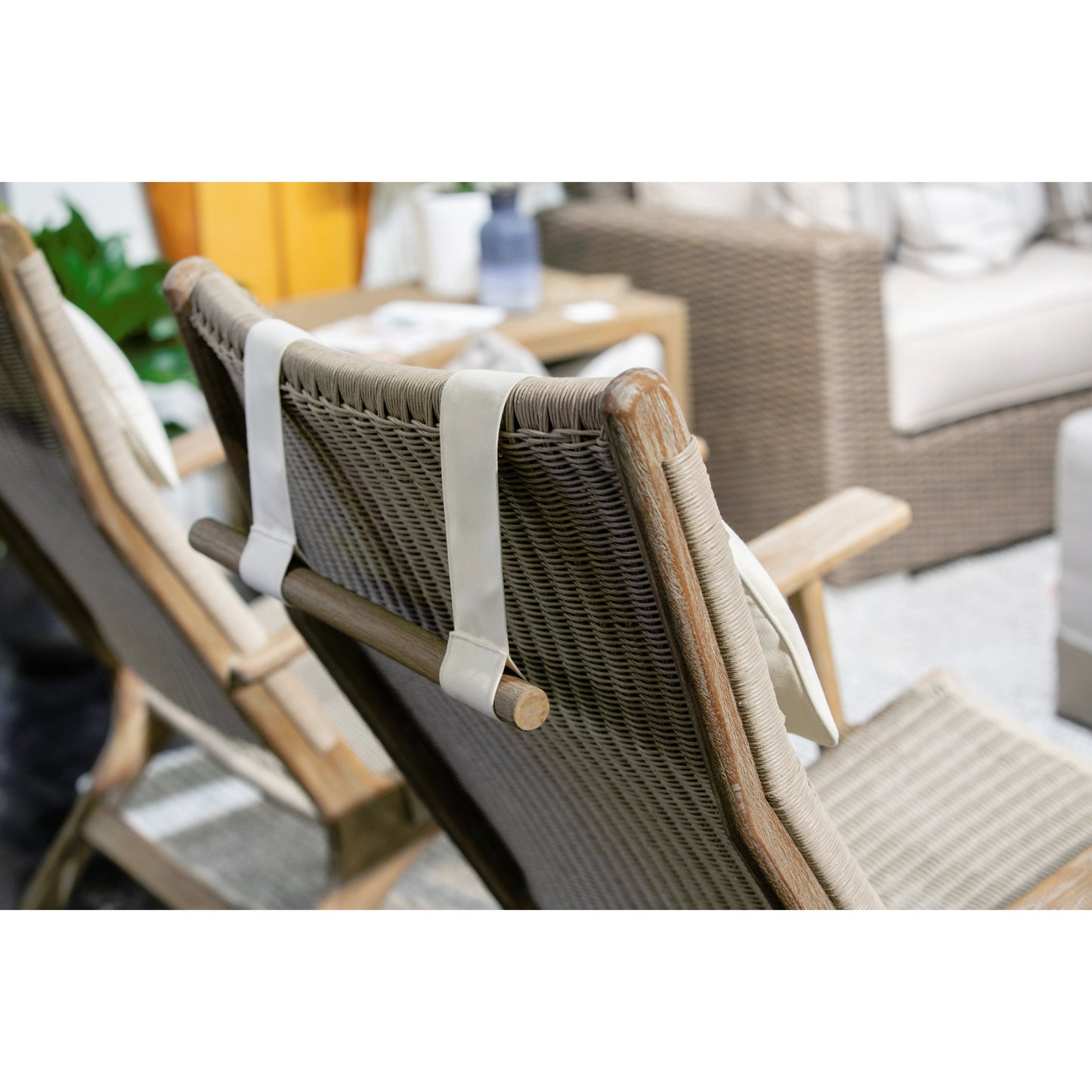 006 SI-2167242 | Closeup | Coastal Outdoor Teak Cushionless Highback Chair by Sunset West in teak. Made from teak in a coastal style.