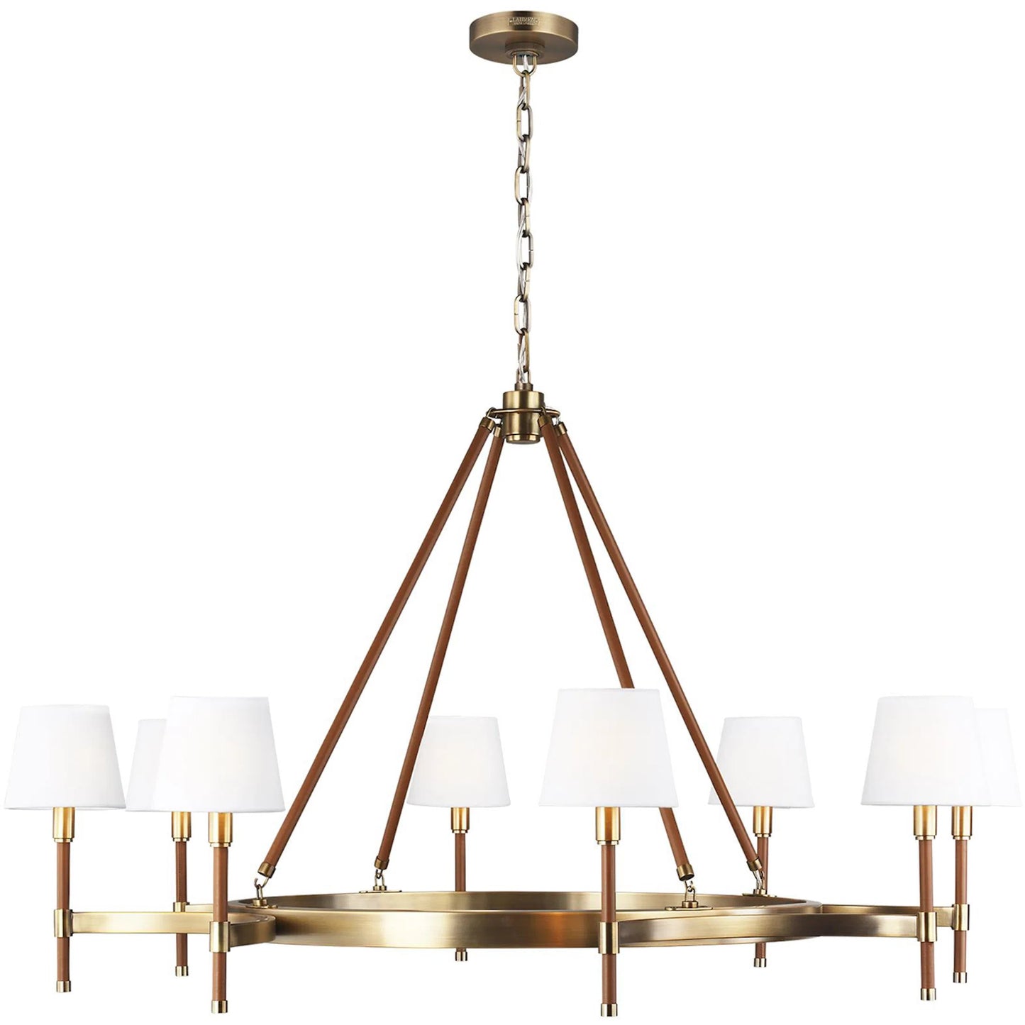 001 SI-2235192 | Primary Silo | Katie Large Chandelier by Visual Comfort & Co. in time worn brass. Made from steel in a unique style.