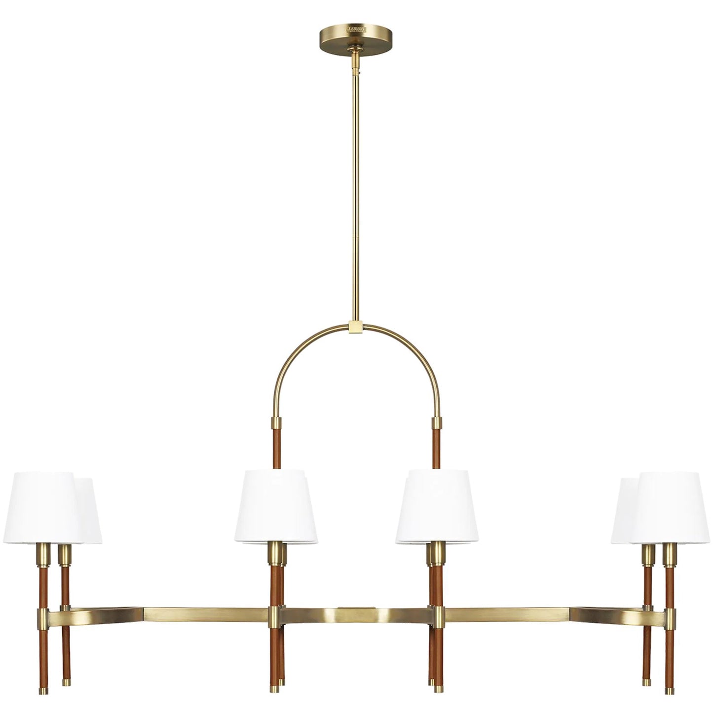 001 SI-2235194 | Primary Silo | Katie Linear Chandelier by Visual Comfort & Co. in time worn brass. Made from steel in a unique style.