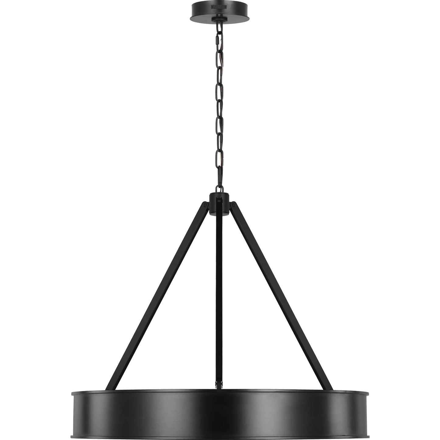 001 SI-2237850 | Primary Silo | Leonard Medium Chandelier by Visual Comfort & Co. in aged iron. Made from steel in a unique style.