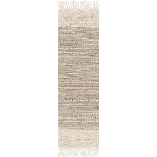 Lucia Rug - 30189 by Surya in cream, tan, medium brown, black. Made from 70% wool, 30% polyester in a unique style.