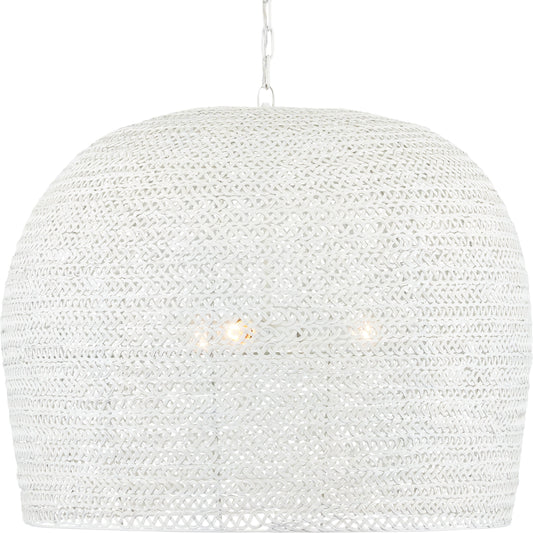 Piero Chandelier by Currey and Company in white. Made from unique in a coastal style.