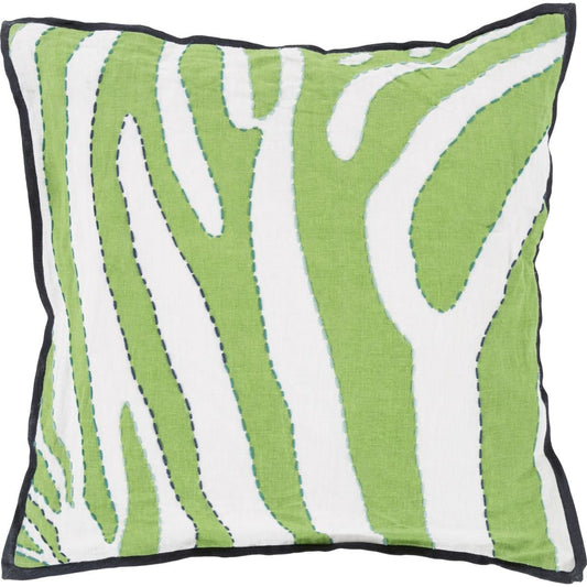 Zebra Pillow - 13250 by Surya. Made from 100% linen in a modern style.