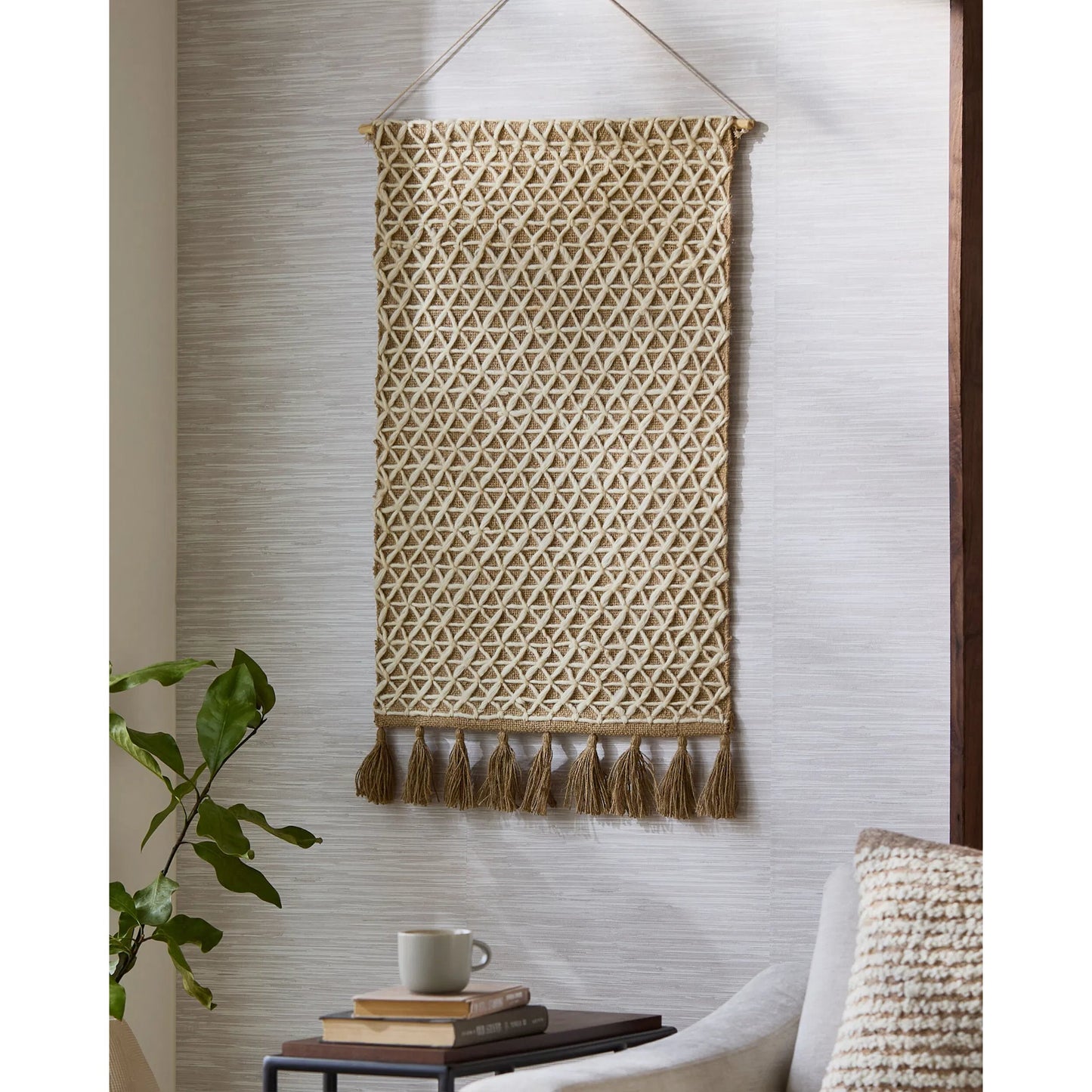 002 SI-2244604 | Lifestyle | Leeds 541863 Wall Decor by Surya. Made from jute, wool, wood in a rustic style.
