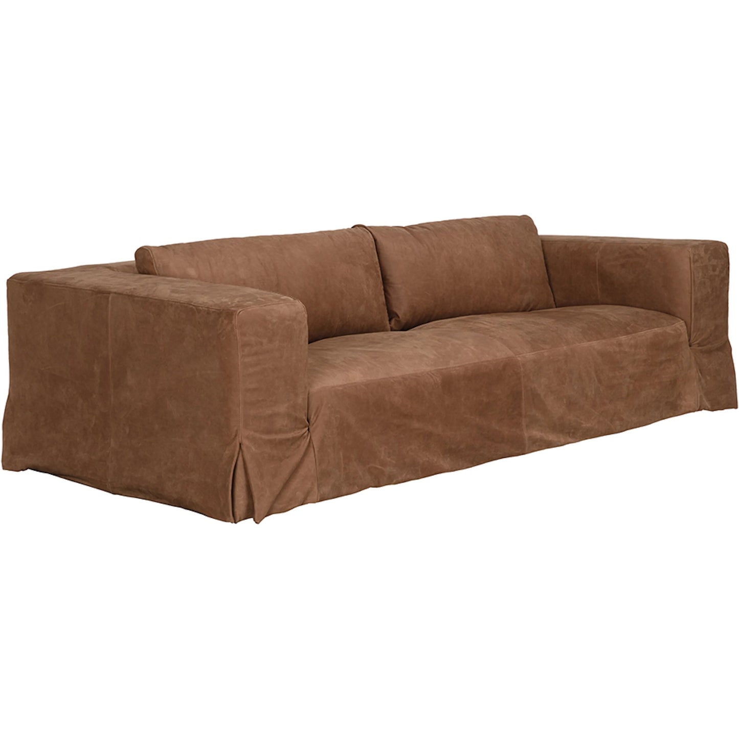 001 SI-2440901 | Primary Silo | Plato Sofa by Noir in orris brown. Made from leather in a traditional style.