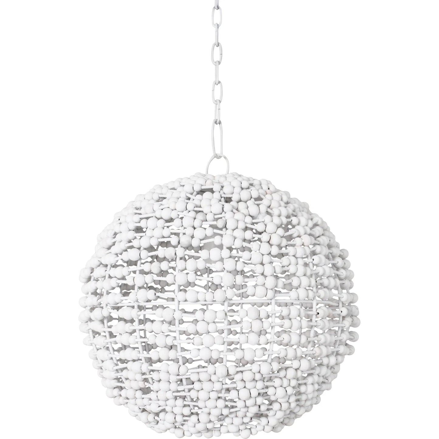 001 SI-2252770 | Additional Silo | Leena Sphere Shaped Pendant by Worlds Away in whitewash. Made from wood, glass, metal in a unique style.