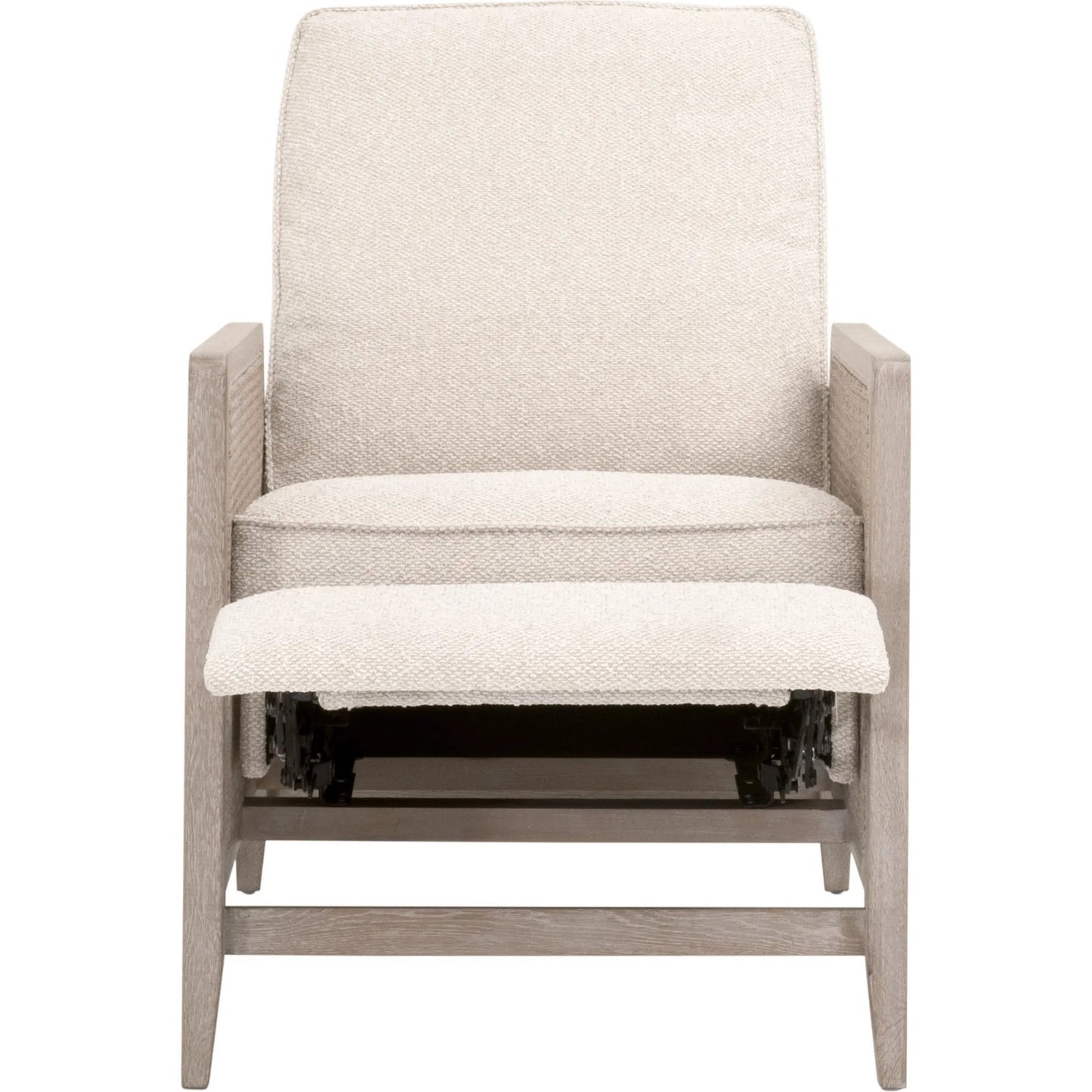 002 SI-2374649 | Additional Silo | Leone Recliner by Essentials For Living in livesmart gellar, linen, natural gray oak, cane. Made from solid oak wood, rattan in a transitional style.